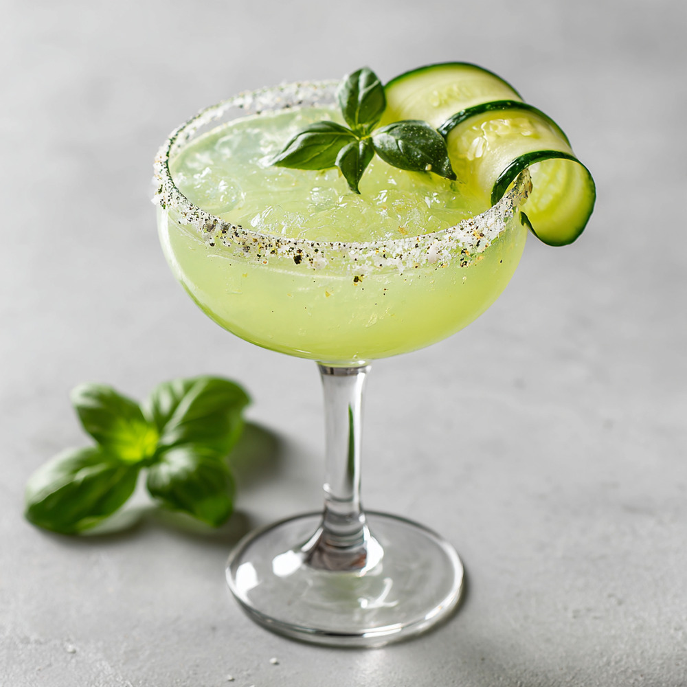 Gurken-Basilikum Margarita