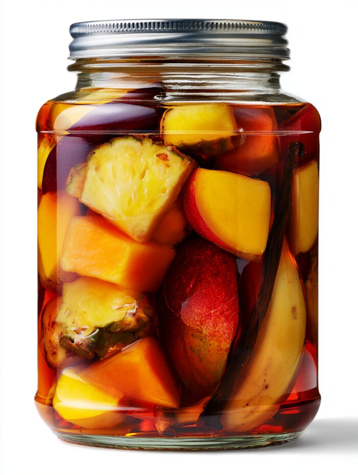 Karibischer Rumtopf Cocktail