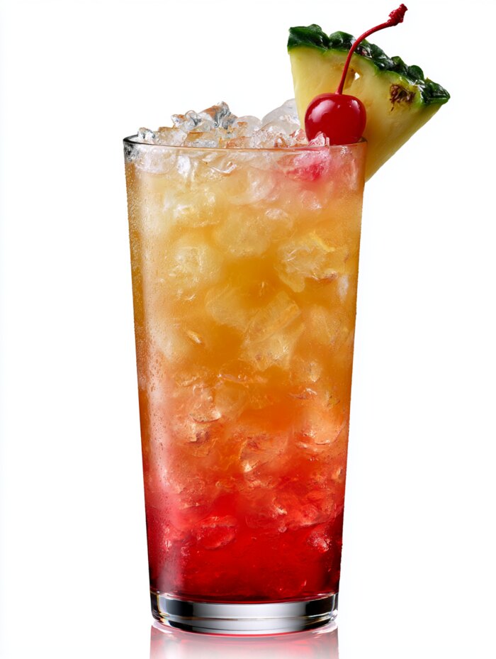 Planters Punch - Variante mit Grenadine und Ananassaft Cocktail
