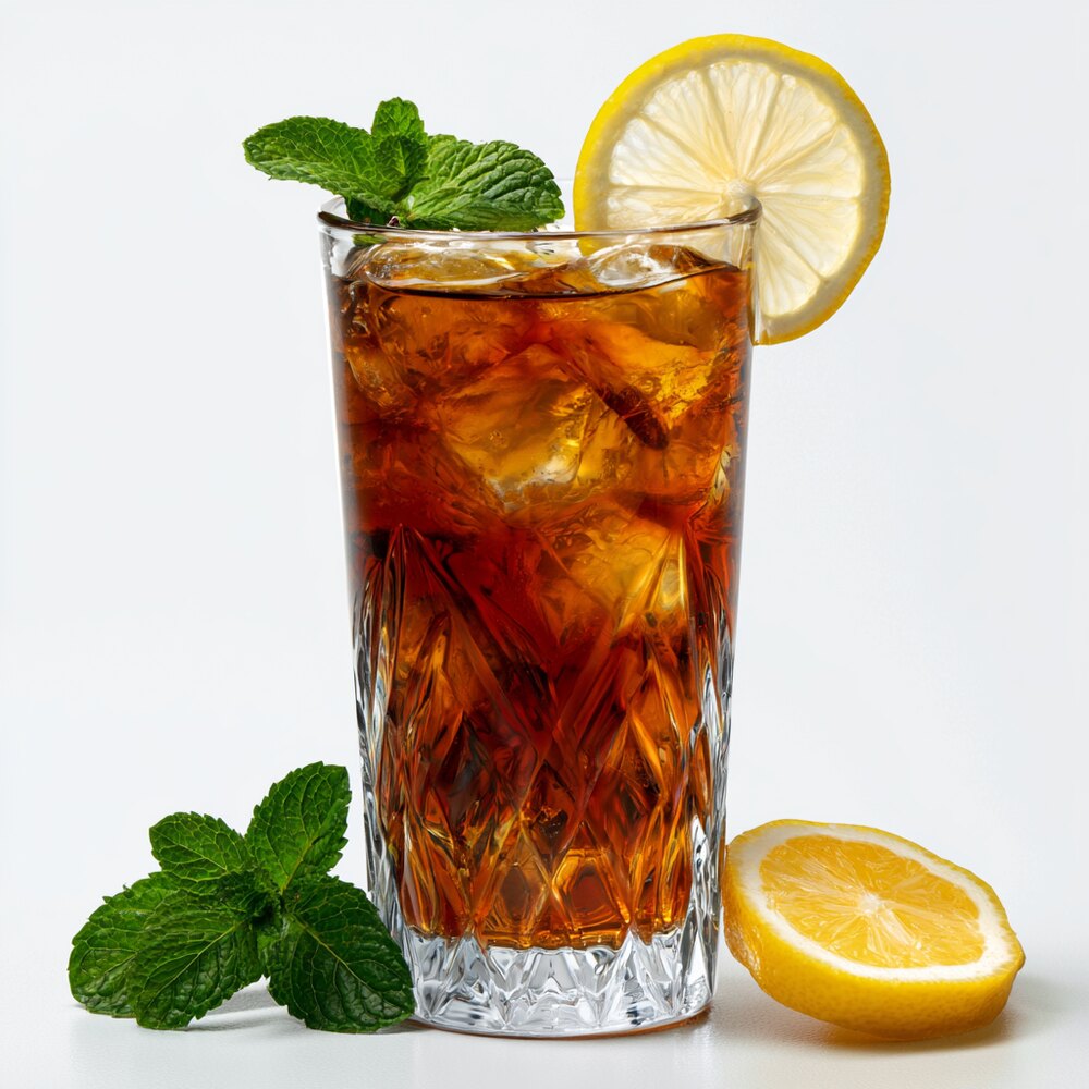 Rumtopf Cocktail mit Eistee
