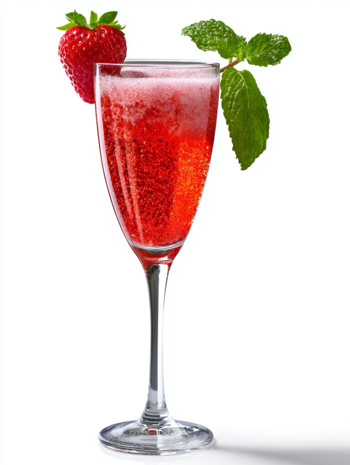 Sparkling Strawberry Cocktail