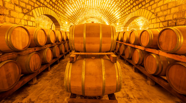 Cognac Keller - Lagerung in Holzfässern